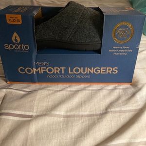 Sporto Men’s slippers- Brand new in box- size XL 12-13 charcoal color